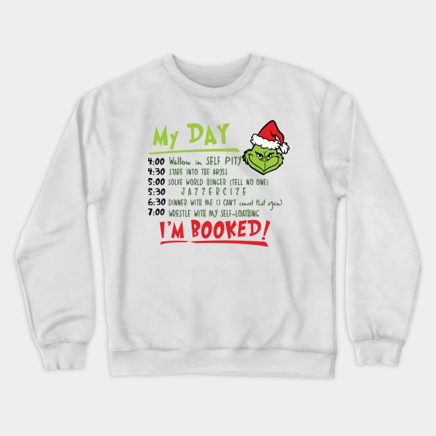 Funny Grinch Christmas Grinch Funny Gift Grinchmas Grinch Lovers Crewneck Sweatshirt by Archer Expressionism Style